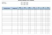 Free Monthly Work Schedule Template | Weekly Employee 8 Hour regarding Blank Monthly Work Schedule Template