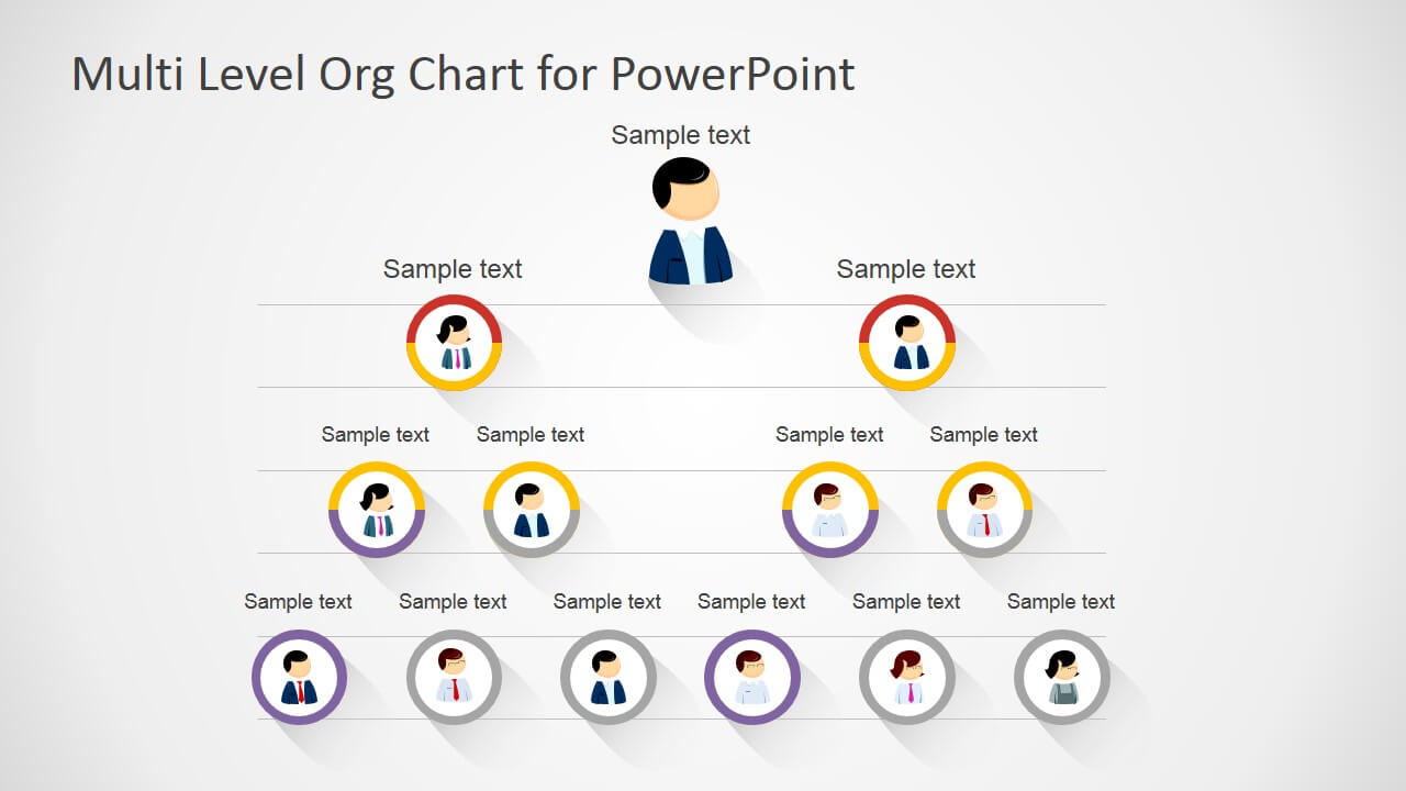 Free Multi Level Org Chart For Powerpoint With Microsoft Powerpoint Org Chart Template