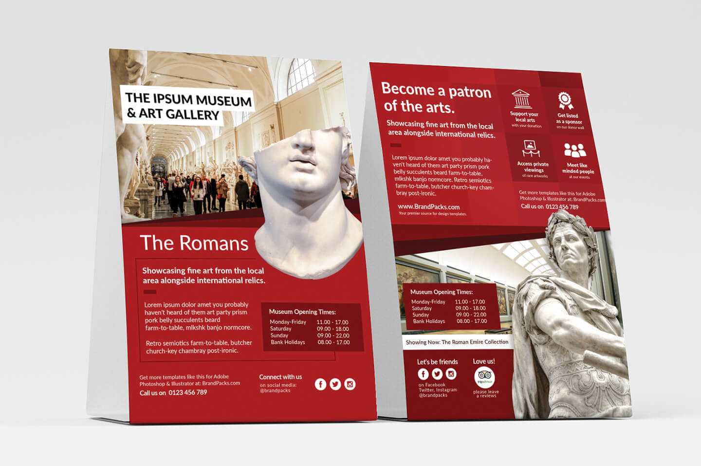 Free Museum Flyer Templates – Psd, Ai & Vector – Brandpacks In Ai Brochure Templates Free Download