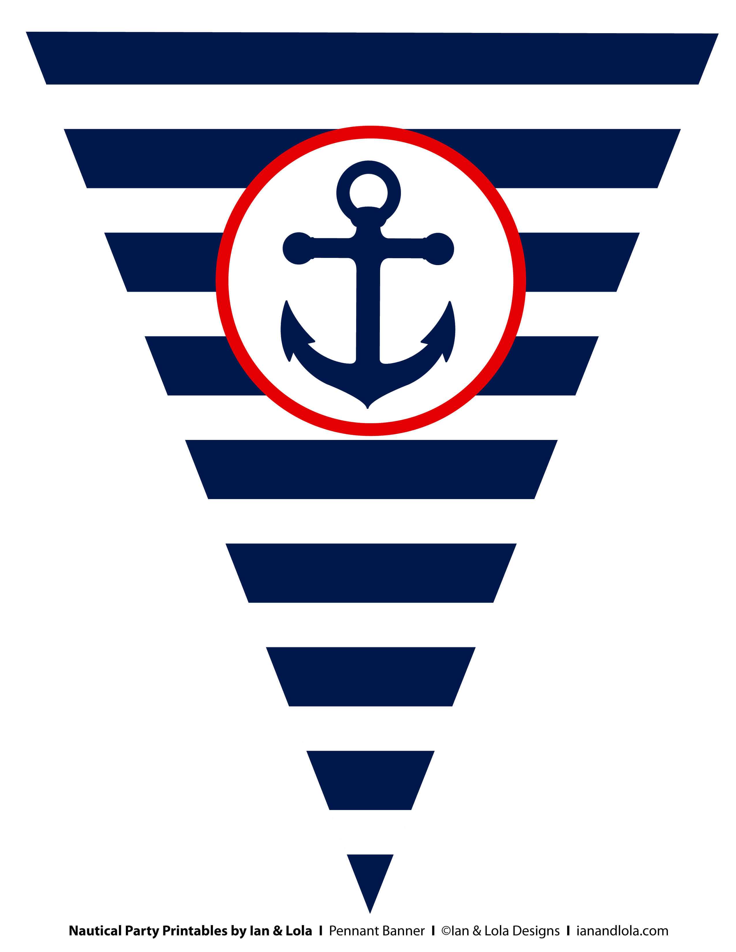 Free Nautical Party Printables From Ian & Lola Designs Inside Nautical Banner Template