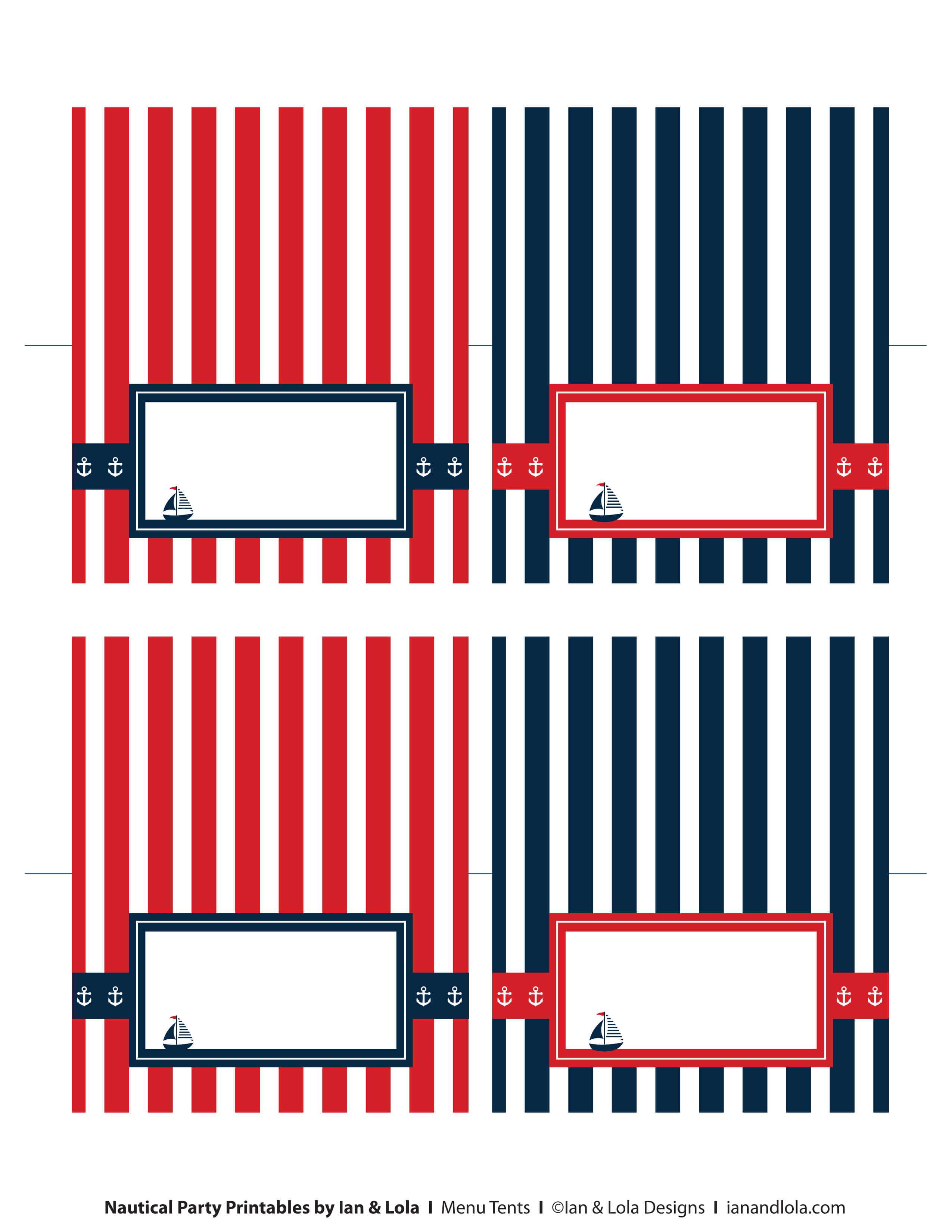 Free Nautical Party Printables From Ian & Lola Designs Within Nautical Banner Template