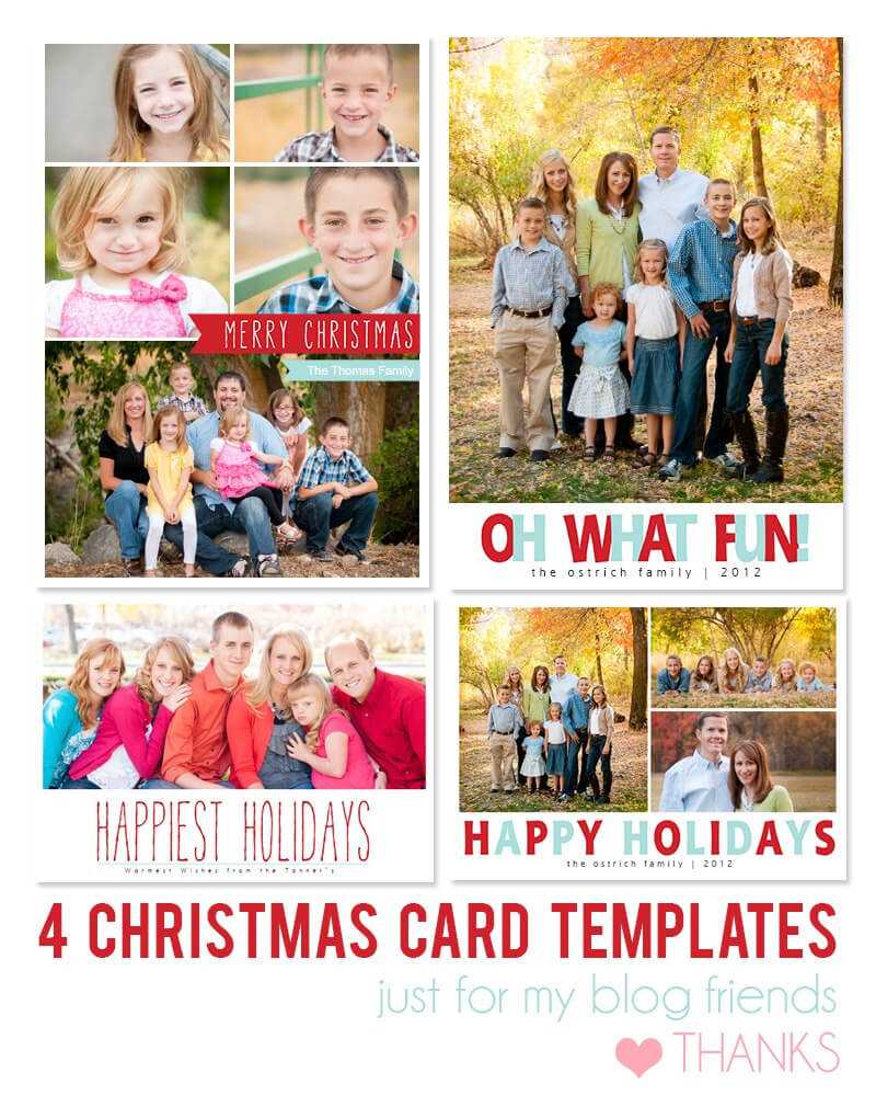 Free Photoshop Holiday Card Templates From Mom And Camera For Free Christmas Card Templates For Photographers