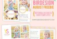 Free Photoshop Template - Free Referral Card Template For inside Referral Card Template Free