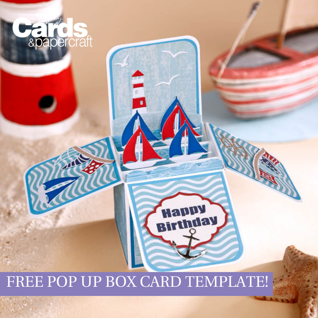 Free Pop Up Box Card Template – Simply Cards & Papercraft For Templates For Pop Up Cards Free