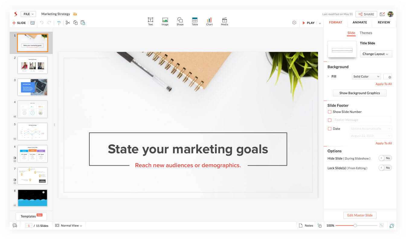 Free Powerpoint Maker | Import & Edit Ppt Online – Zoho Show For How To Edit Powerpoint Template