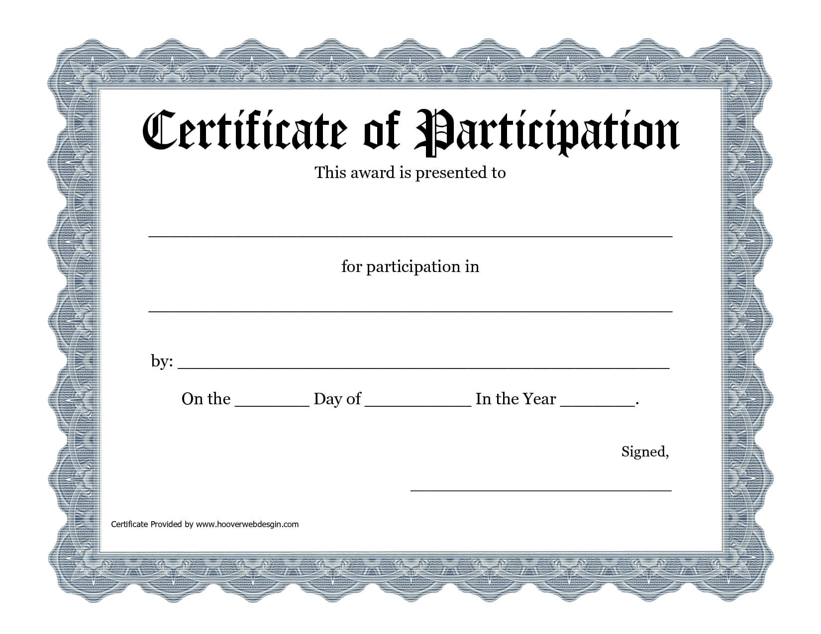 Free Printable Award Certificate Template – Bing Images For Templates For Certificates Of Participation