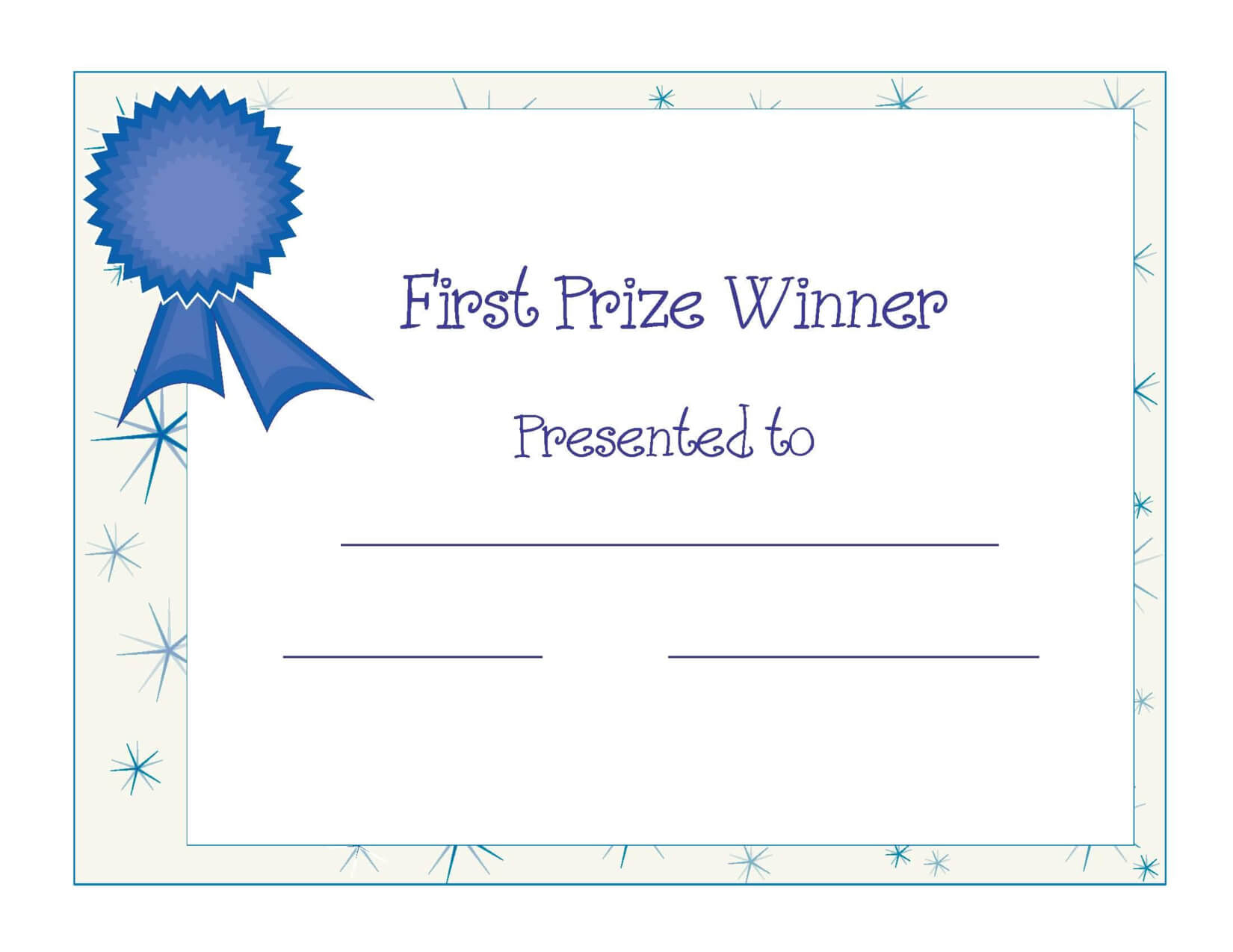 Free Printable Award Certificate Template | Free Printable For Winner Certificate Template