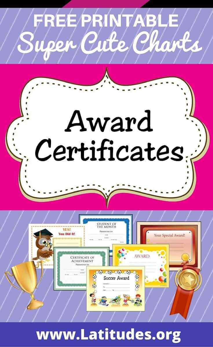 Free Printable Award Certificates For Kids | Homeschool In Sports Day Certificate Templates Free