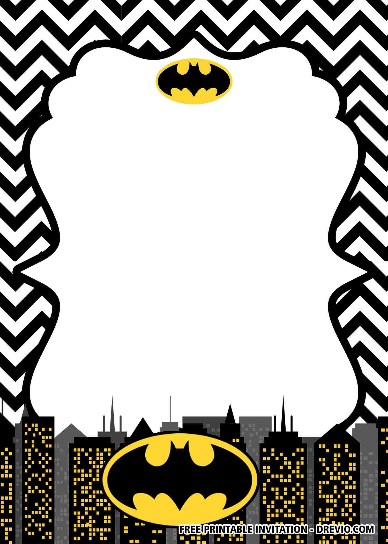 Free Printable Batman Birthday Invitation Templates | Free Intended For Batman Birthday Card Template