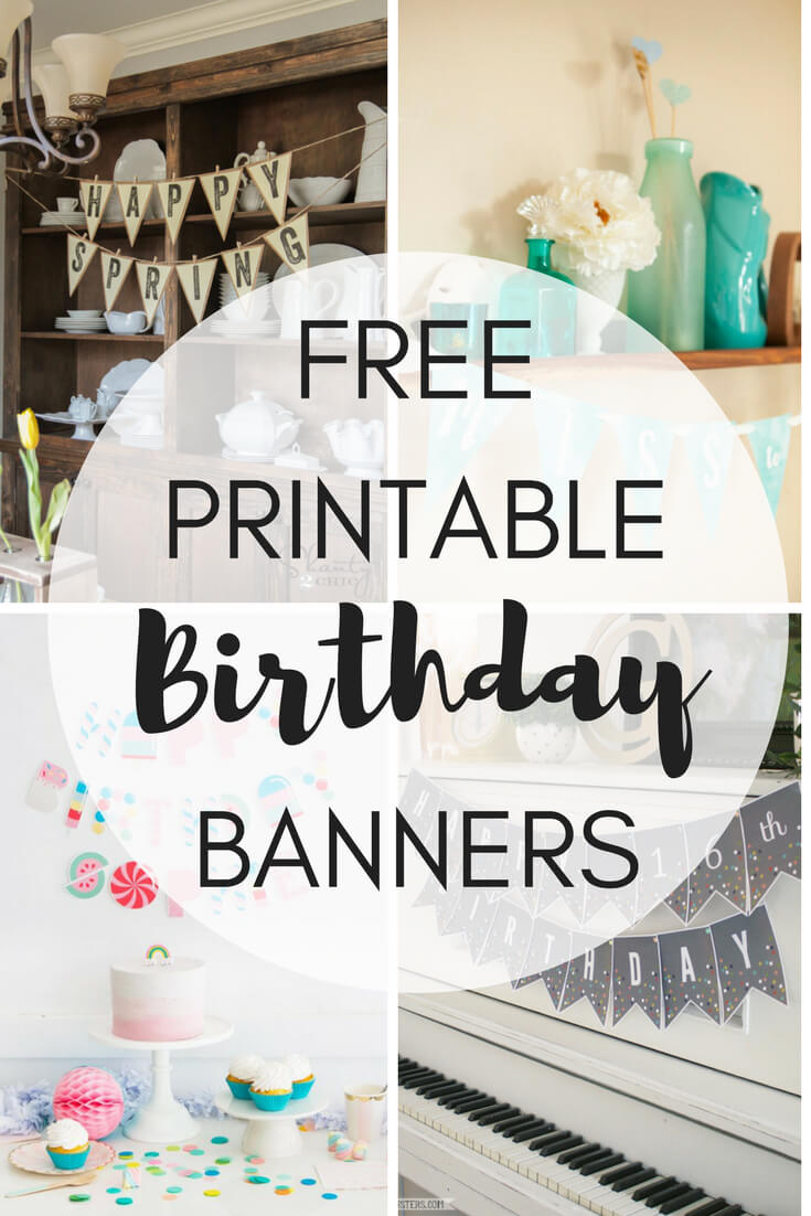 Free Printable Birthday Banners – The Girl Creative Within Diy Banner Template Free