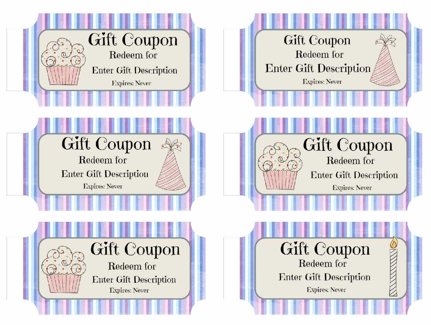 Free Printable Birthday Coupons Templates Gift Certificates Intended Free Printable Birthday Coupons Templates Gift Certificates Intended