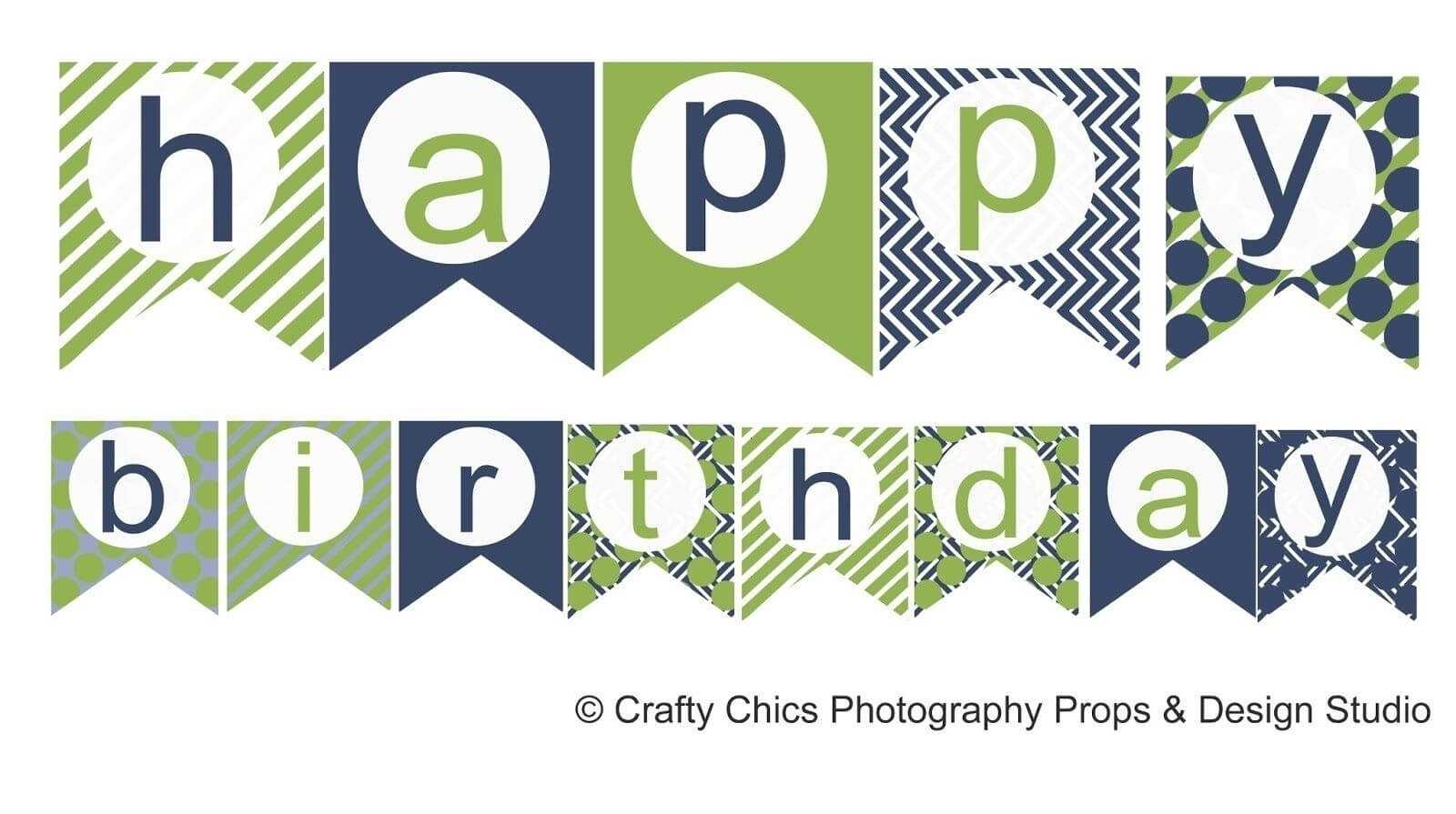 Free Printable Birthday Signs Banner Letters Pdf Happy Throughout Free Printable Party Banner Templates