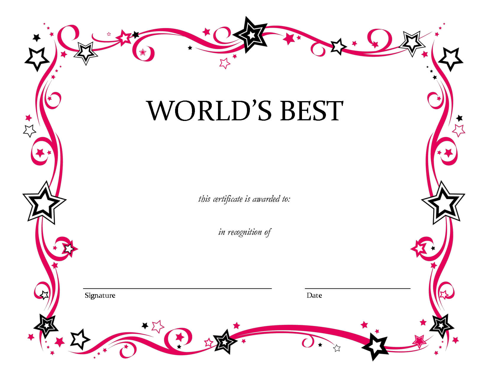 Free Printable Blank Award Certificate Templates Chainimage With Regard To Free Printable Blank Award Certificate Templates