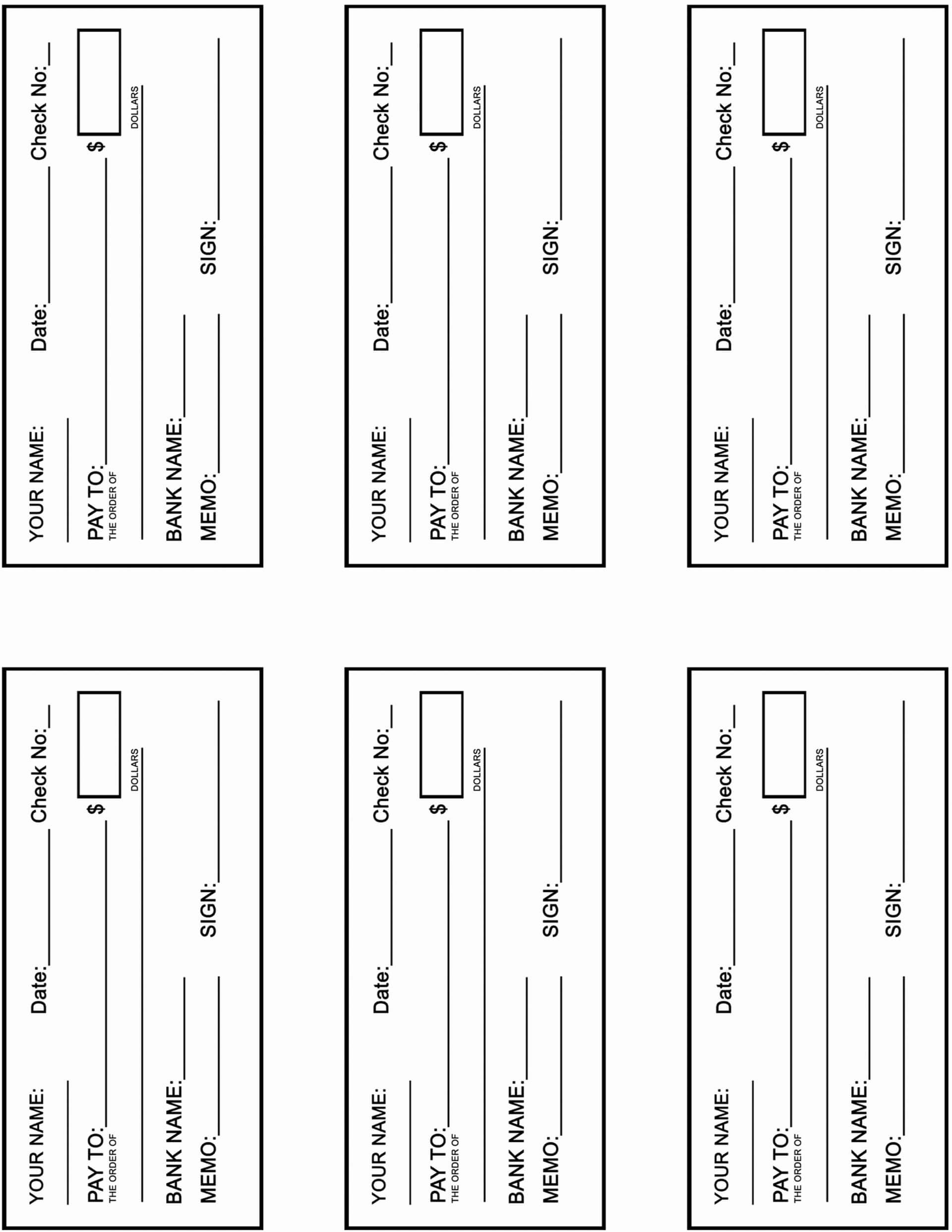 Free Printable Blank Check Template | Mult Igry With Regard To Customizable Blank Check Template