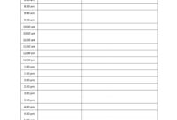 Free Printable Blank Daily Calendar | 181D Daily Appointment inside Printable Blank Daily Schedule Template