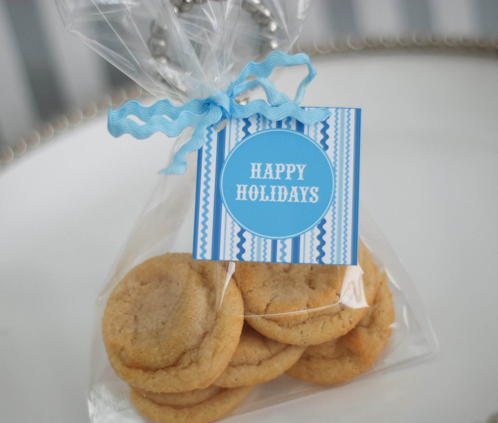 Free Printable: Blue And White Holiday Cookie Exchange With Cookie Exchange Recipe Card Template
