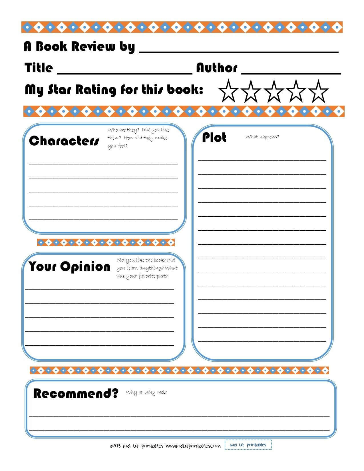 Free Printable Book Report Forms | Book Reviews For Kids With Regard To Report Writing Template Free