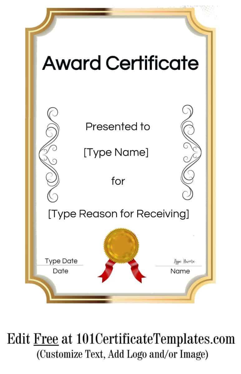 Free Printable Certificate Templates | Customize Online Intended For Free Printable Blank Award Certificate Templates