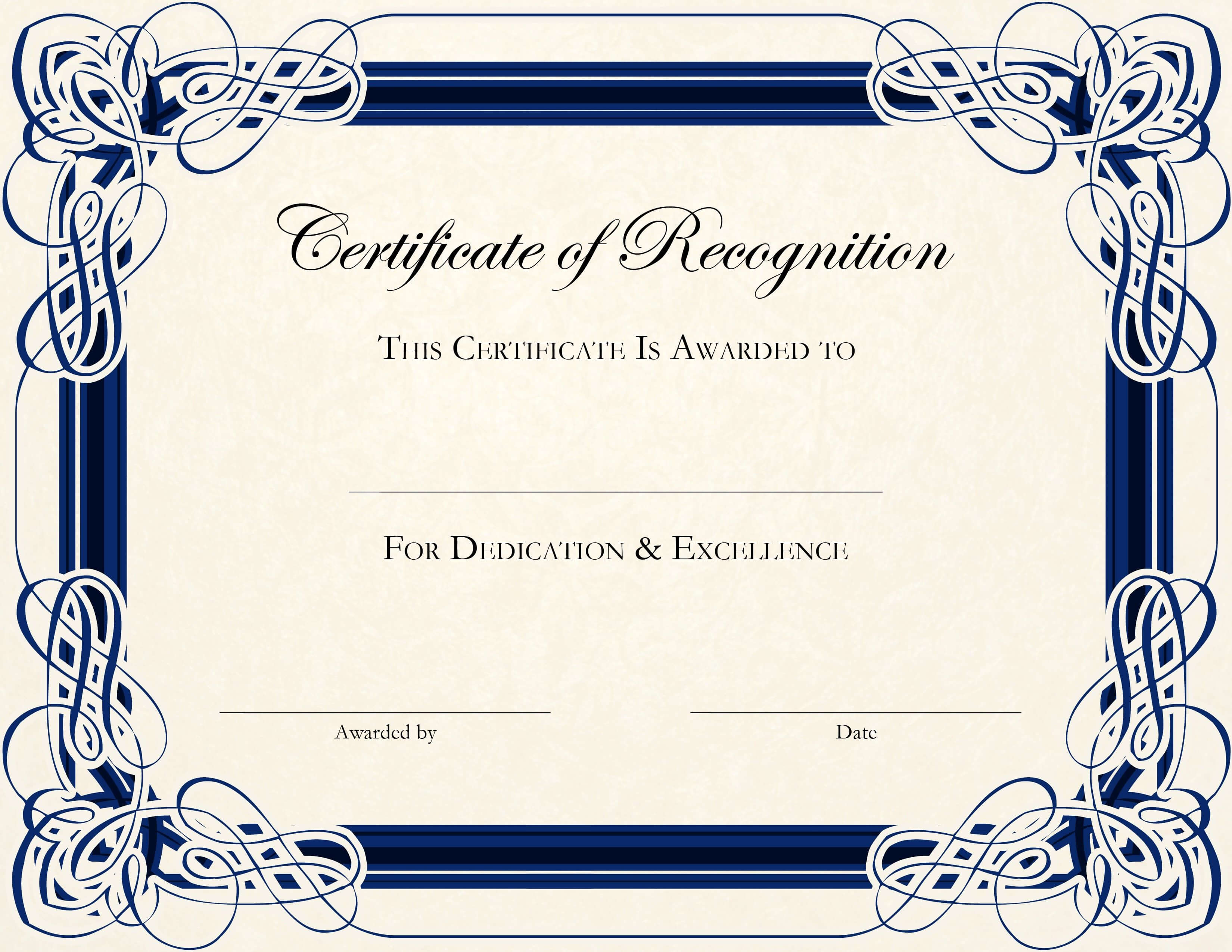 Free Printable Certificate Templates For Teachers Inside Free Printable Blank Award Certificate Templates