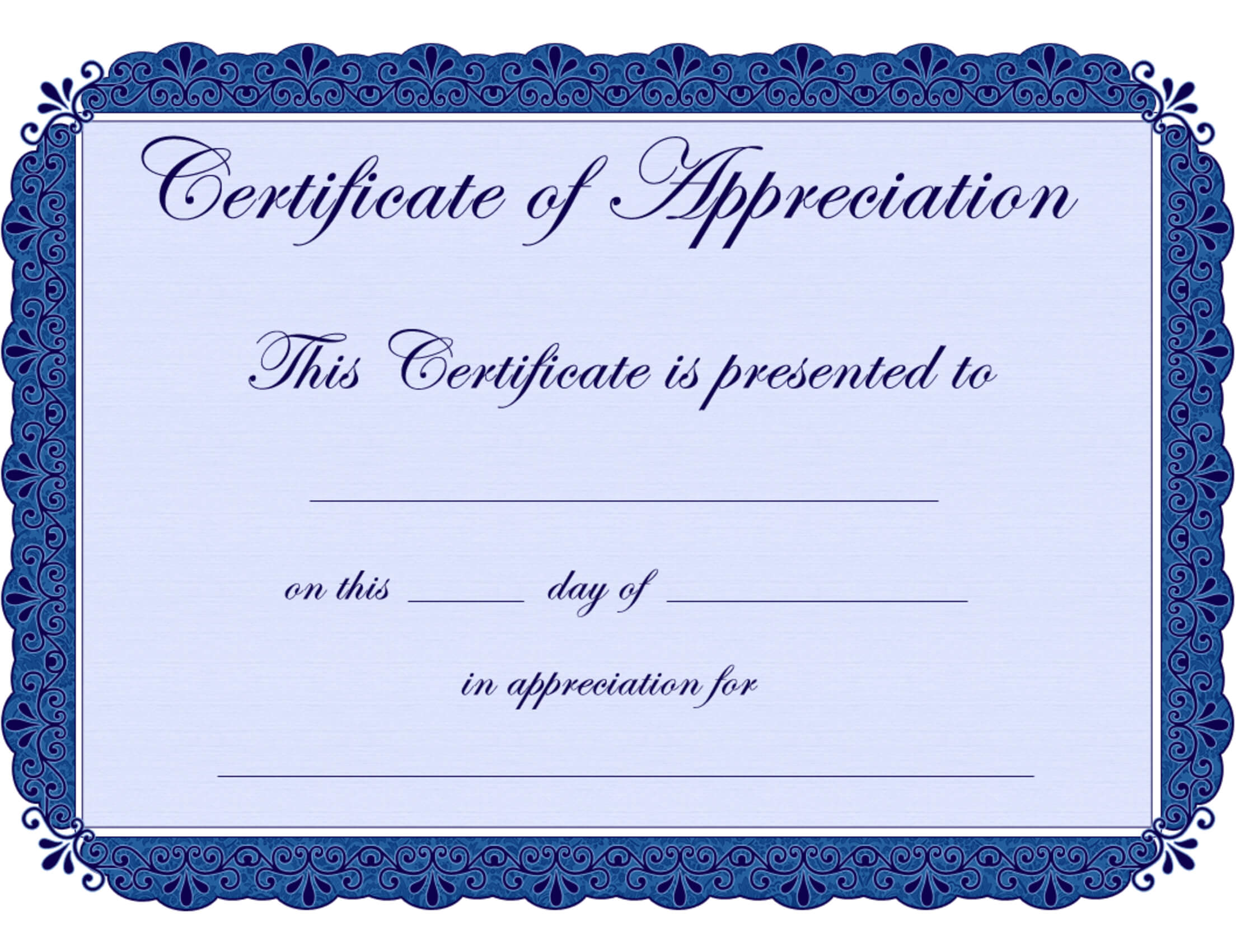 Free Printable Certificates Certificate Of Appreciation For Player Of The Day Certificate Template