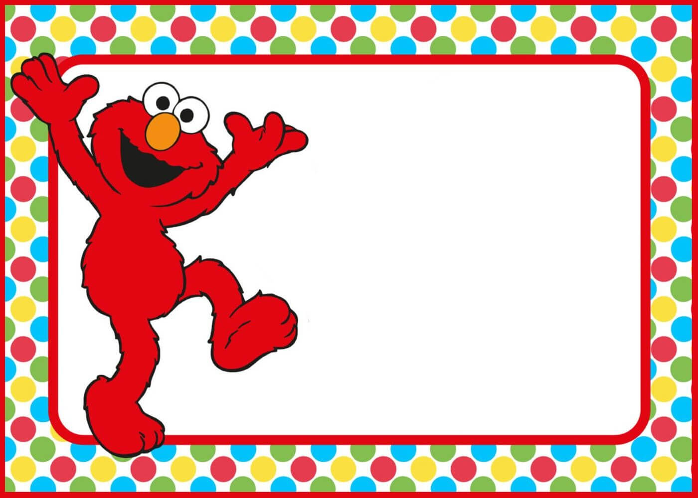 Free Printable Elmo Party Invitation Template In 2019 | Elmo Pertaining To Elmo Birthday Card Template