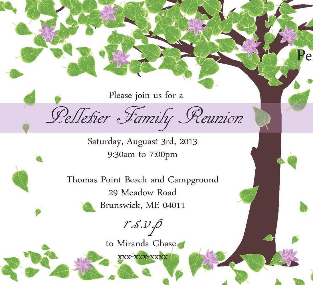 Free Printable Family Reunion Invitations | Mult Igry Regarding Reunion Invitation Card Templates