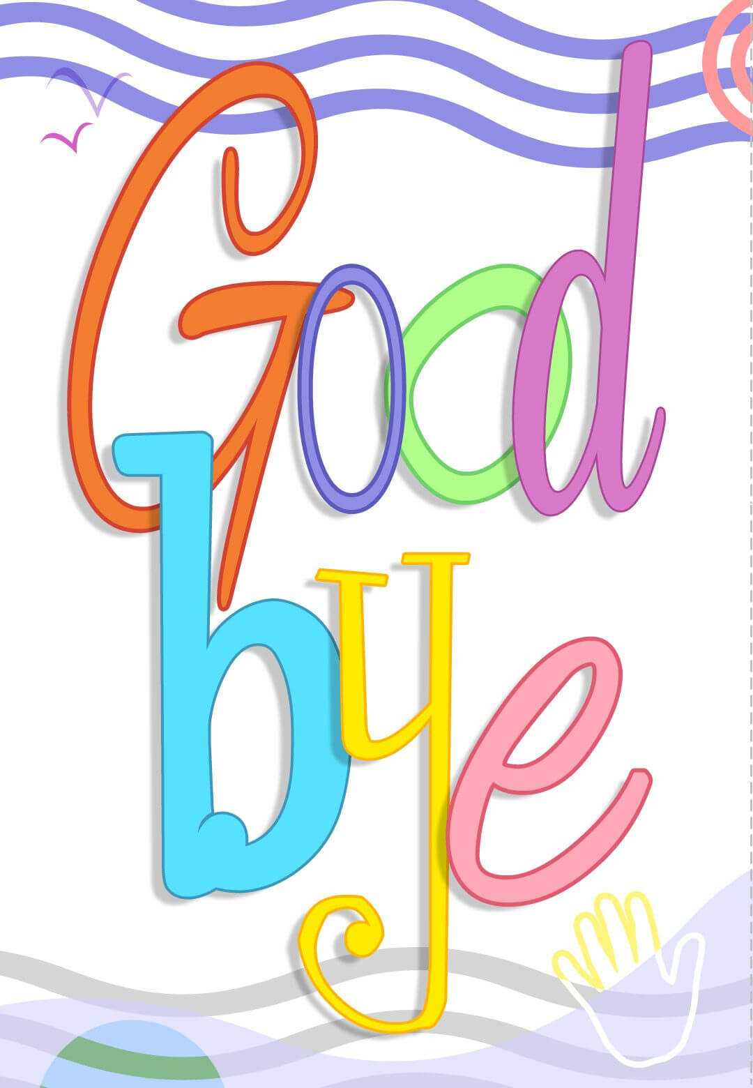 Free Printable Good Bye Greeting Card | Greeting Cards For Inside Goodbye Card Template