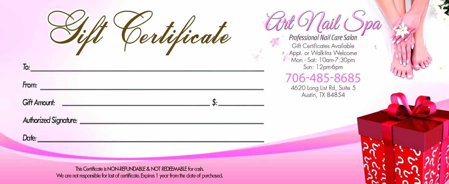 Free Printable Hair Salon Gift Certificate Template | Mult Within Nail Gift Certificate Template Free