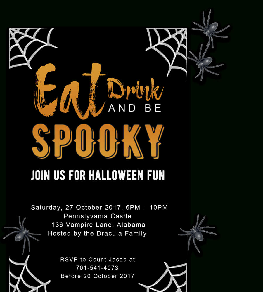 Free Printable Halloween Party Invitations 2018 ✅ [ Template] Inside Free Halloween Templates For Word