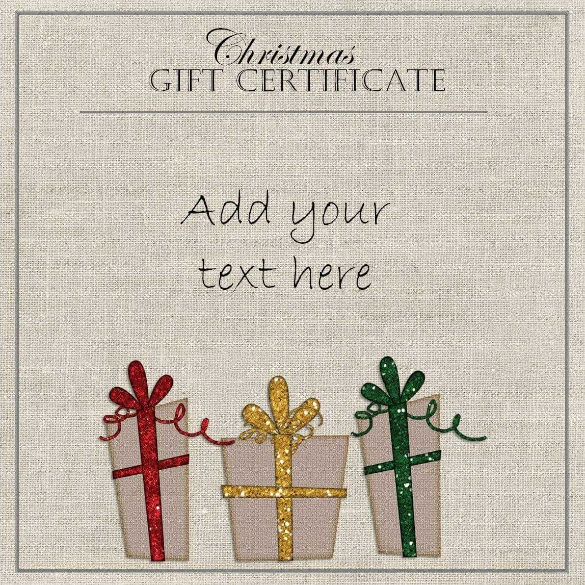 Free Printable Holiday Gift Certificates Christmas Vouchers Throughout Free Christmas Gift Certificate Templates