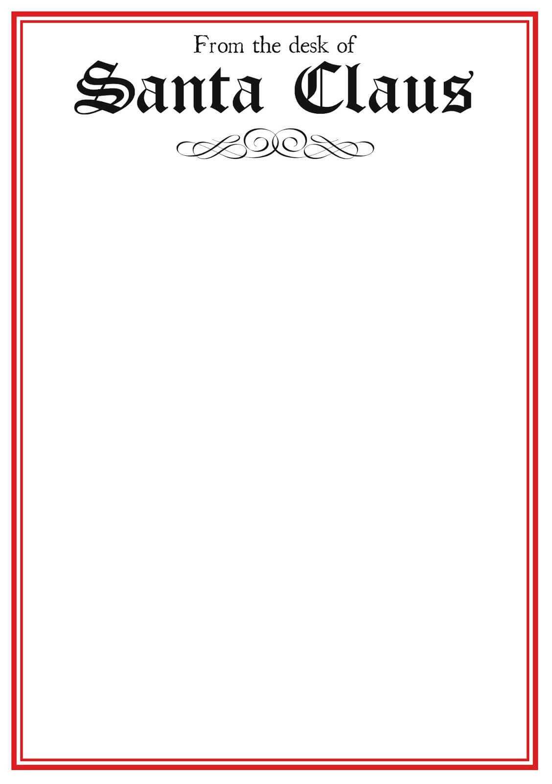 Free Printable Letter From Santa Template Word Collection With Regard To Letter From Santa Template Word