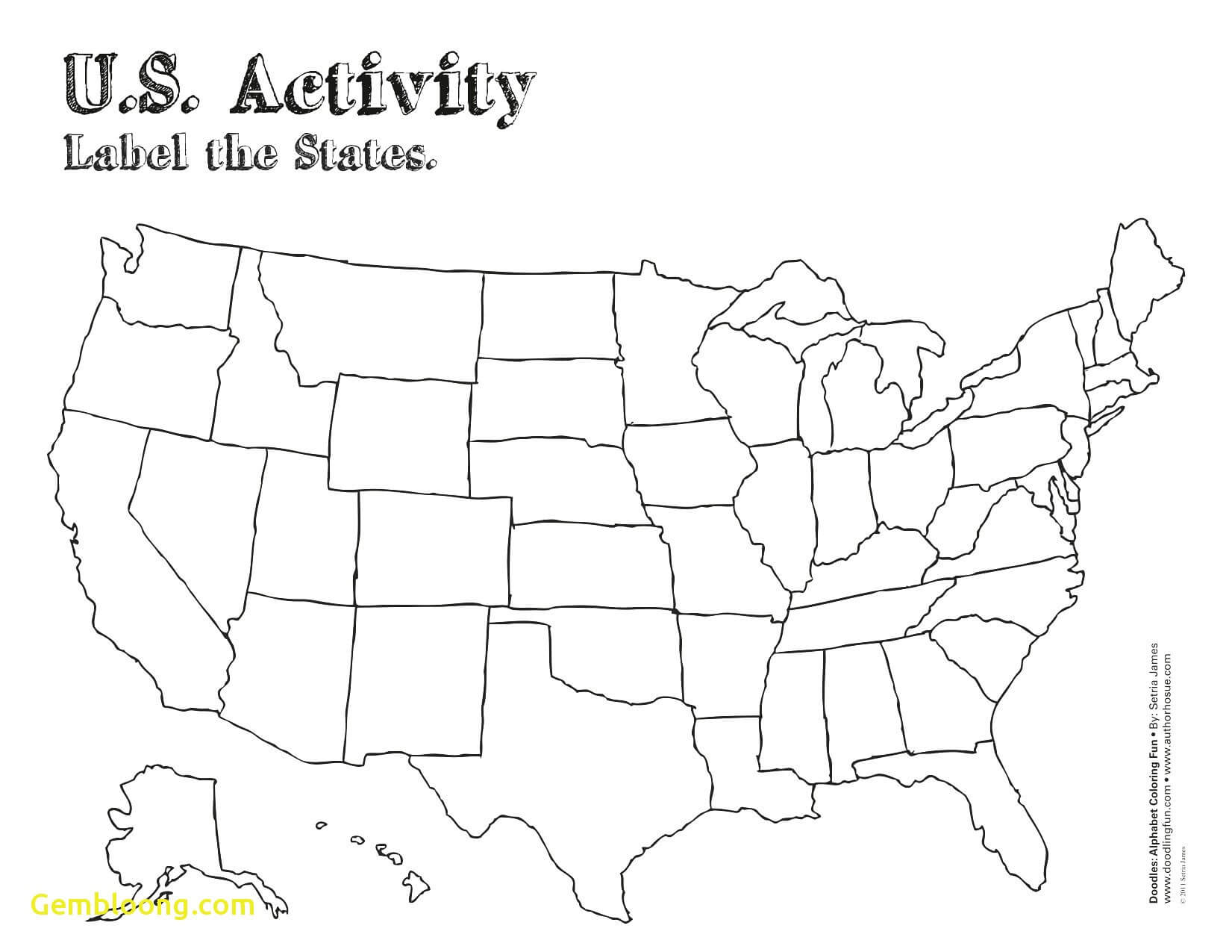Free Printable Map Of The United States Blank Refrence Us With Blank Template Of The United States