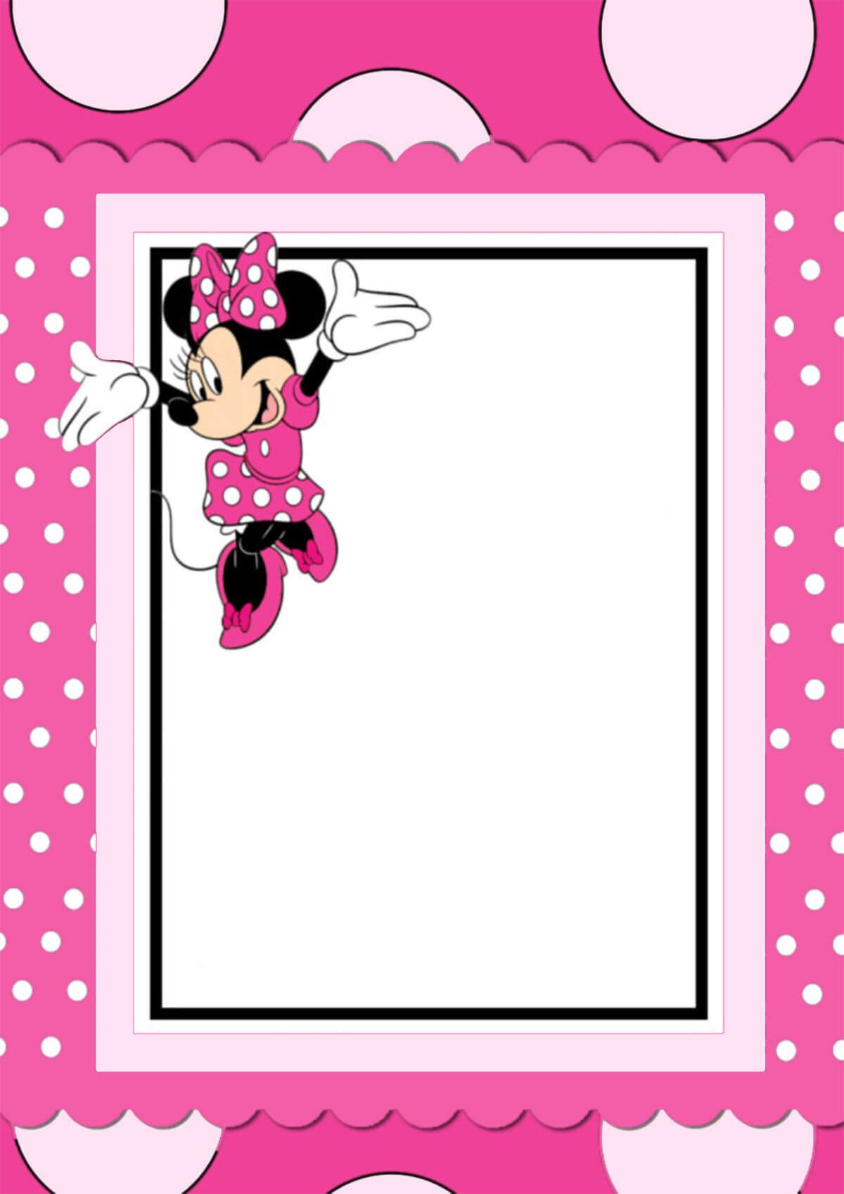 Free Printable Minnie Mouse Invitation Card | Minnie Mouse Inside Minnie Mouse Card Templates