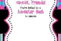 Free Printable Monster High Birthday Invitations | Free within Monster High Birthday Card Template