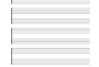 Free Printable Music Staff Sheet 5 Double Lines - Download inside Blank Sheet Music Template For Word