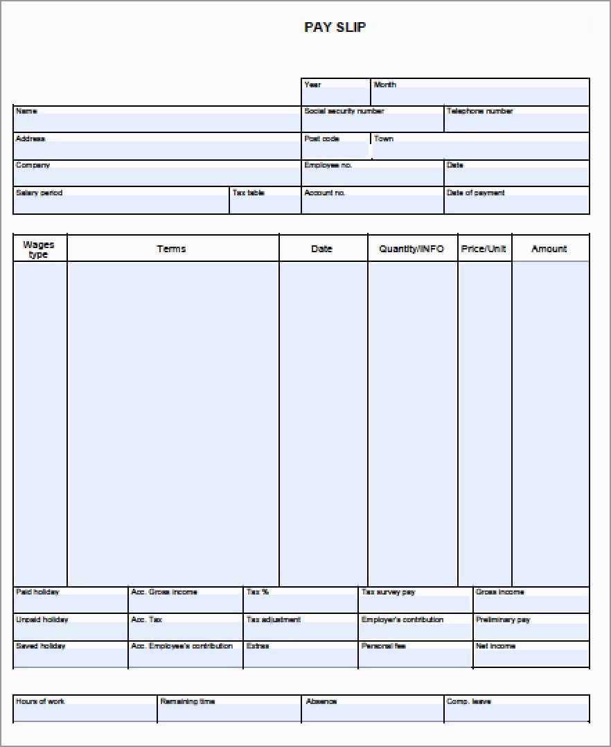 Free Printable Pay Stub Template Word Canadian Canada With Regarding Free Pay Stub Template Word