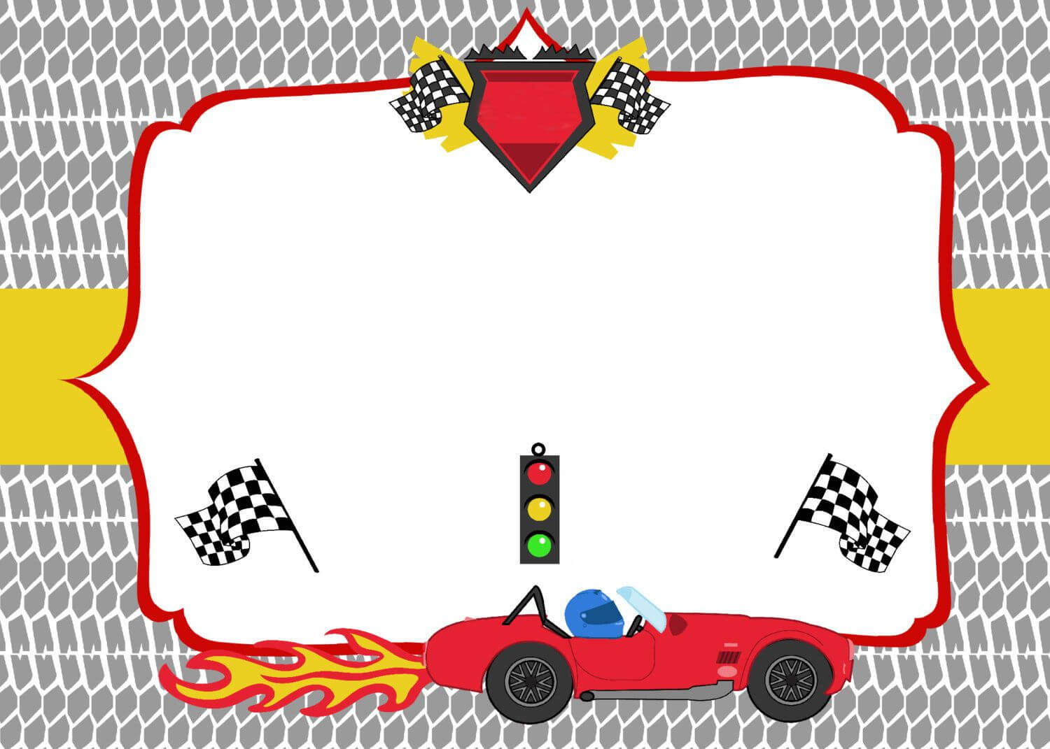 Free Printable Race Car Birthday Party Invitations – Updated With Blank Race Car Templates