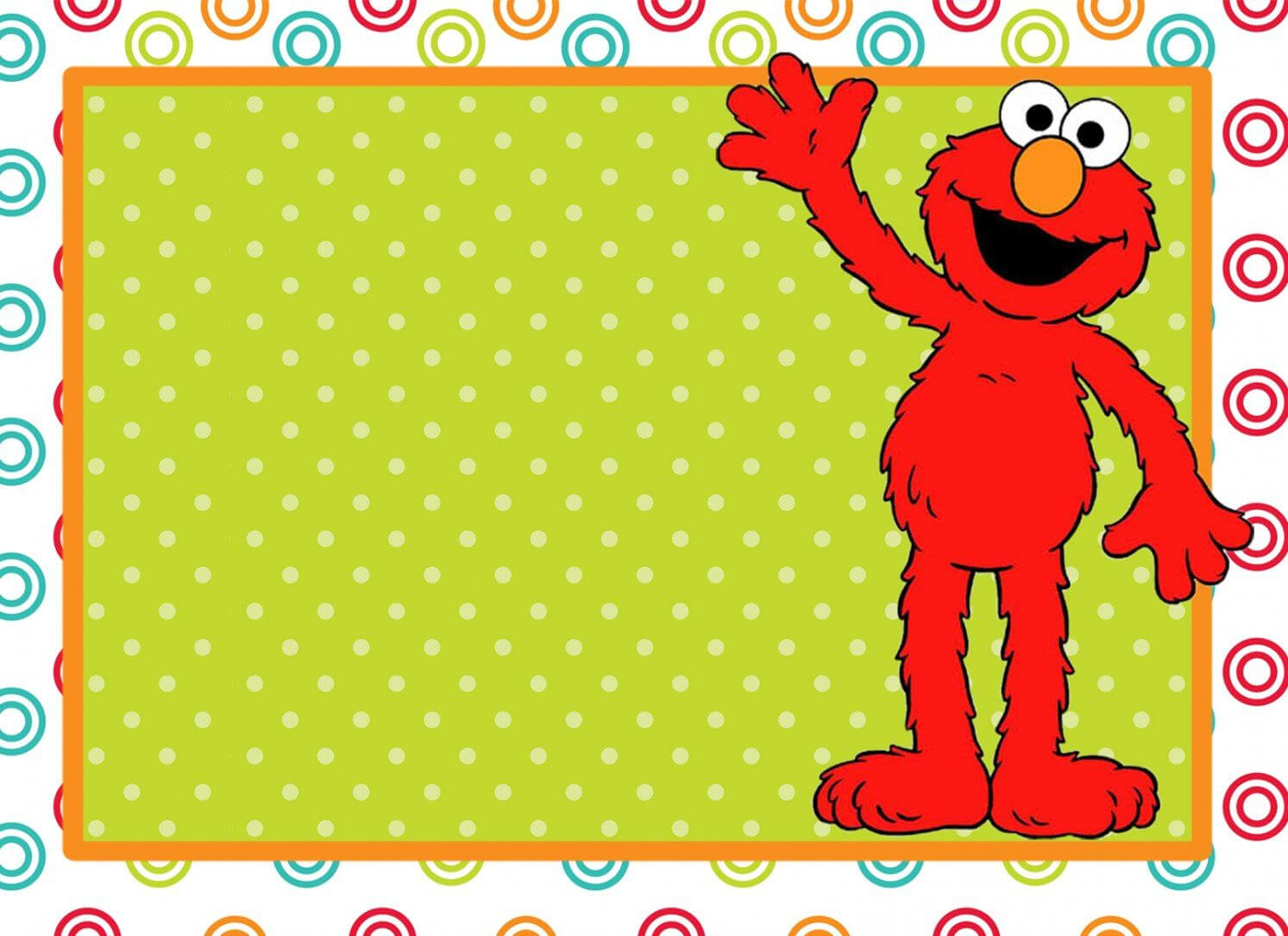 Free Printable Sesame Street 1St Birthday Invitations Regarding Elmo Birthday Card Template