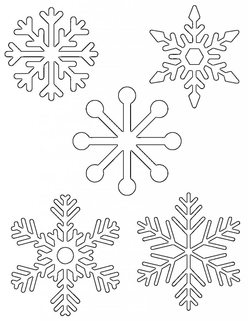 Free Printable Snowflake Templates – Large & Small Stencil In Blank Snowflake Template