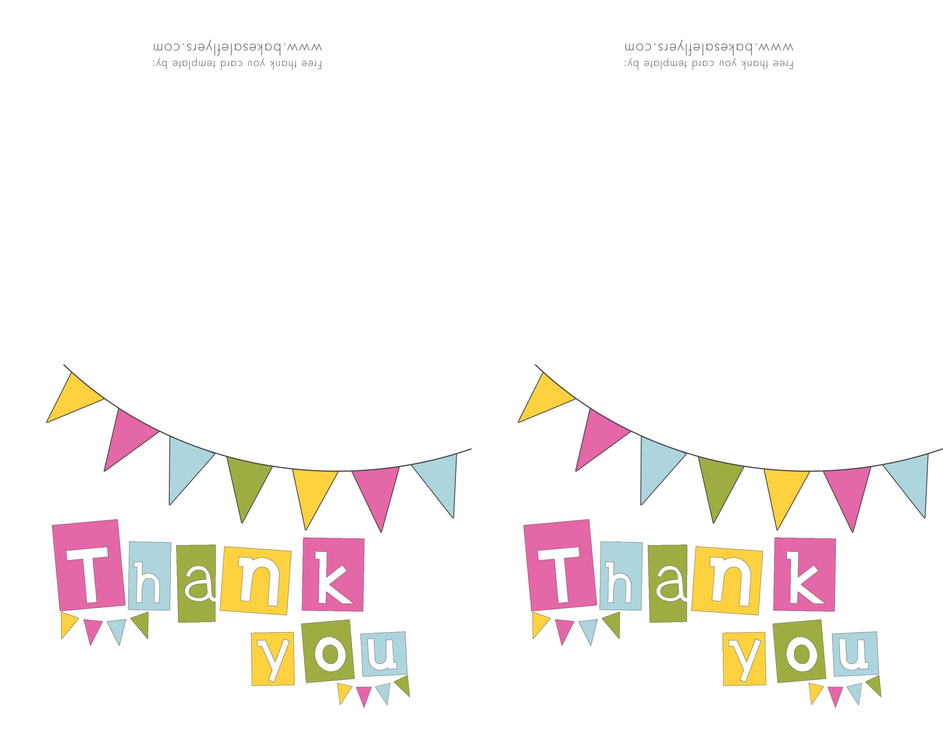 Free Printable Thank You Cards | Bake Sale Flyers – Free Within Free Printable Thank You Card Template