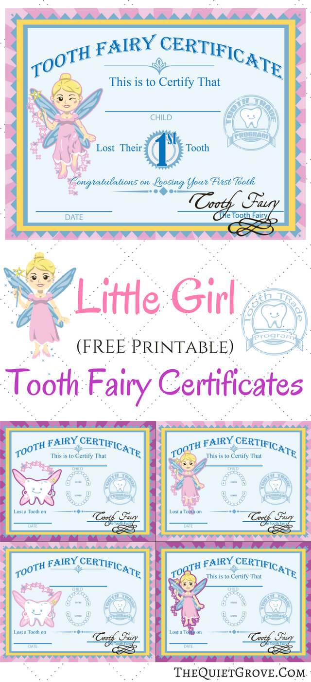 Free Printable Tooth Fairy Certificates | Tooth Fairy For Free Tooth Fairy Certificate Template