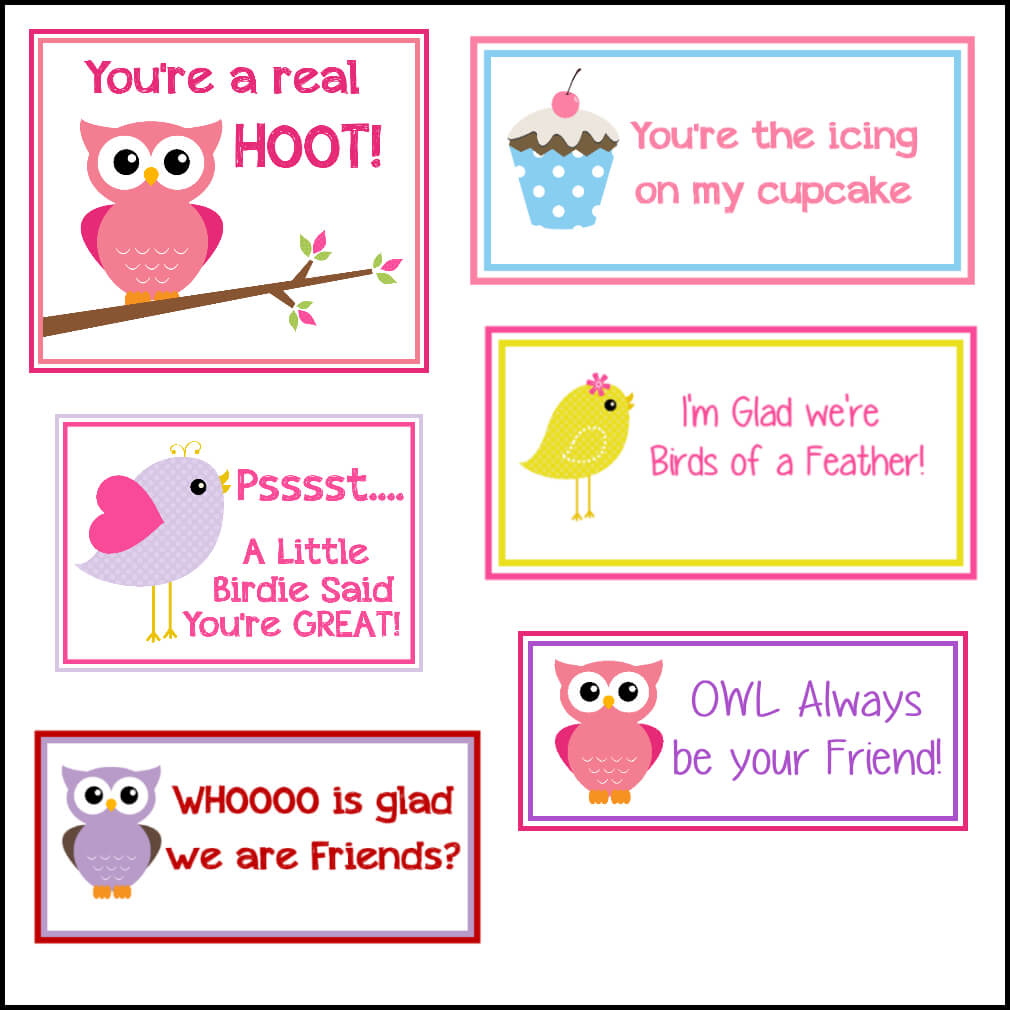 Free Printable Valentine's Cards (A Lot Of Them | Diy Owl With Regard To Valentine Card Template For Kids