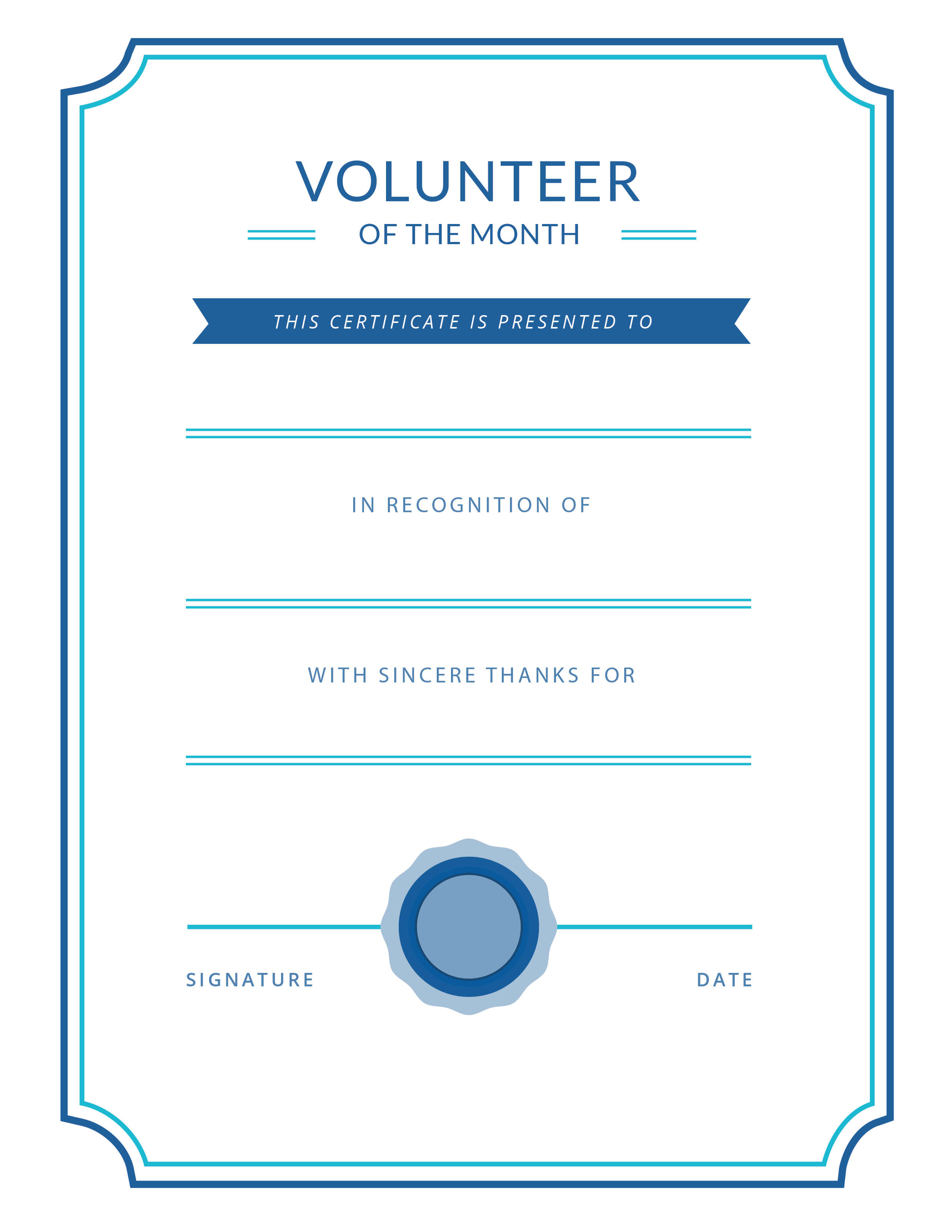Free Printable Volunteer Appreciation Certificates | Signup Intended For Volunteer Award Certificate Template