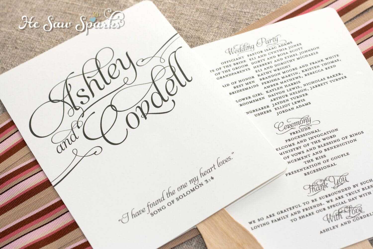 Free Printable Wedding Programs Templates | Request A Custom In Free Printable Wedding Program Templates Word