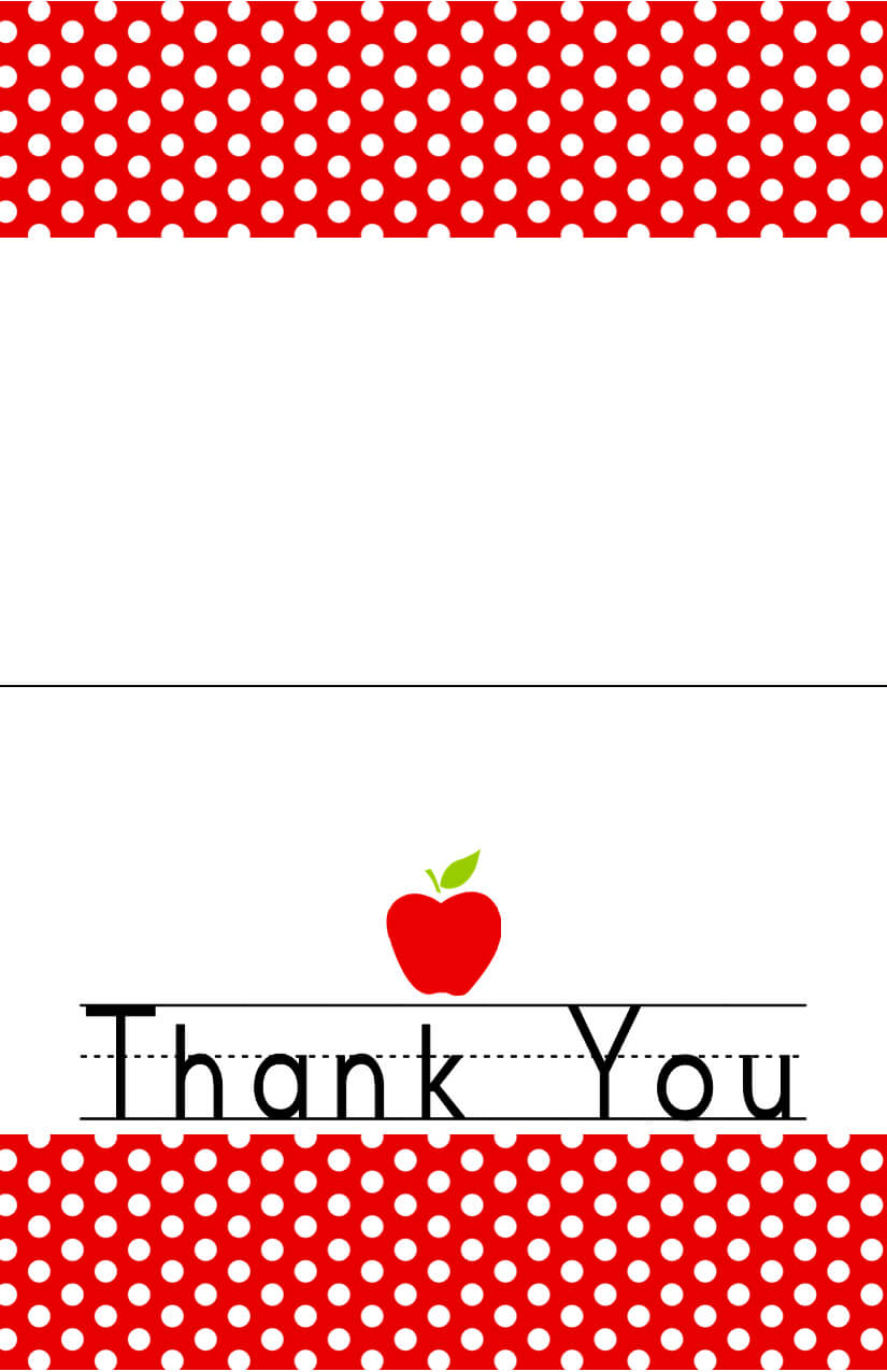 Free Printableend Of The Year Thank You Cards And Tags Throughout Thank You Card For Teacher Template