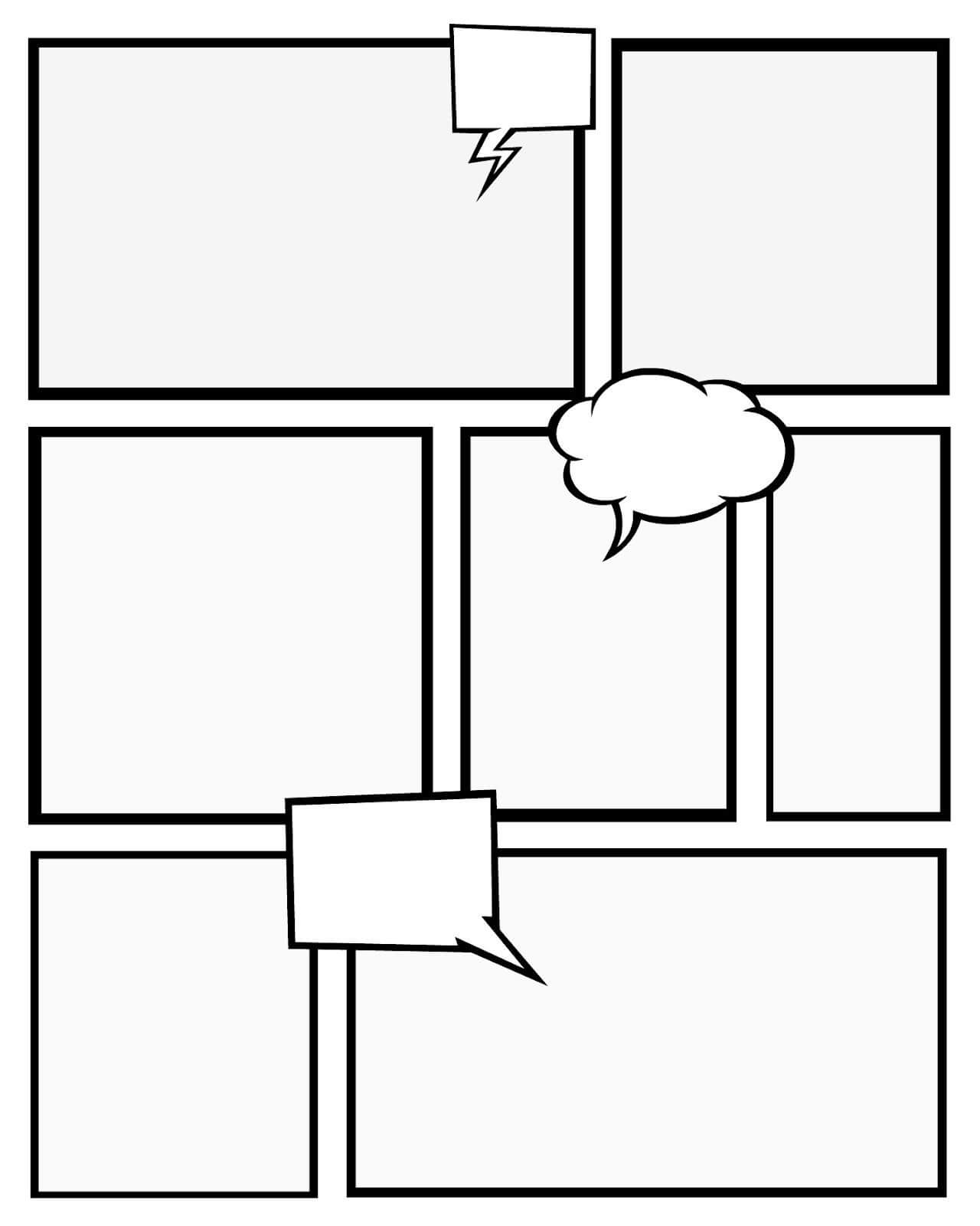 Free Printables Comic Strips To Use For Story Telling (3 With Printable Blank Comic Strip Template For Kids