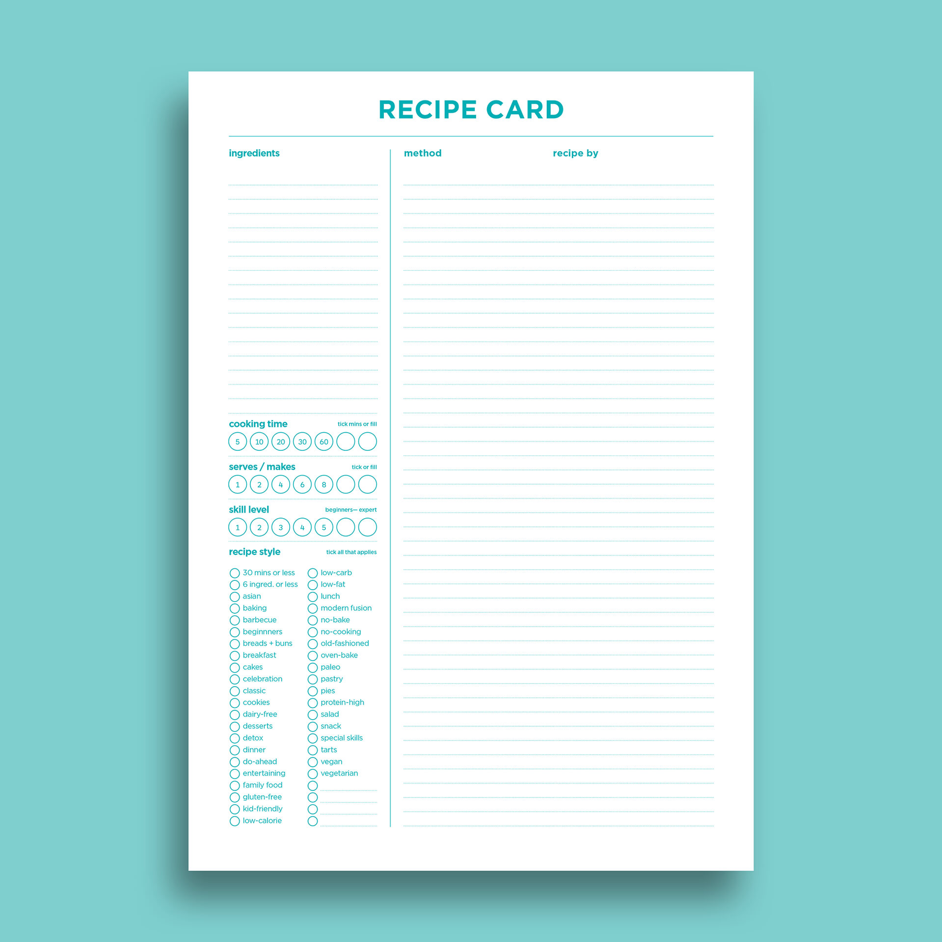 Free Recipe Card Templates Pertaining To Recipe Card Design Template