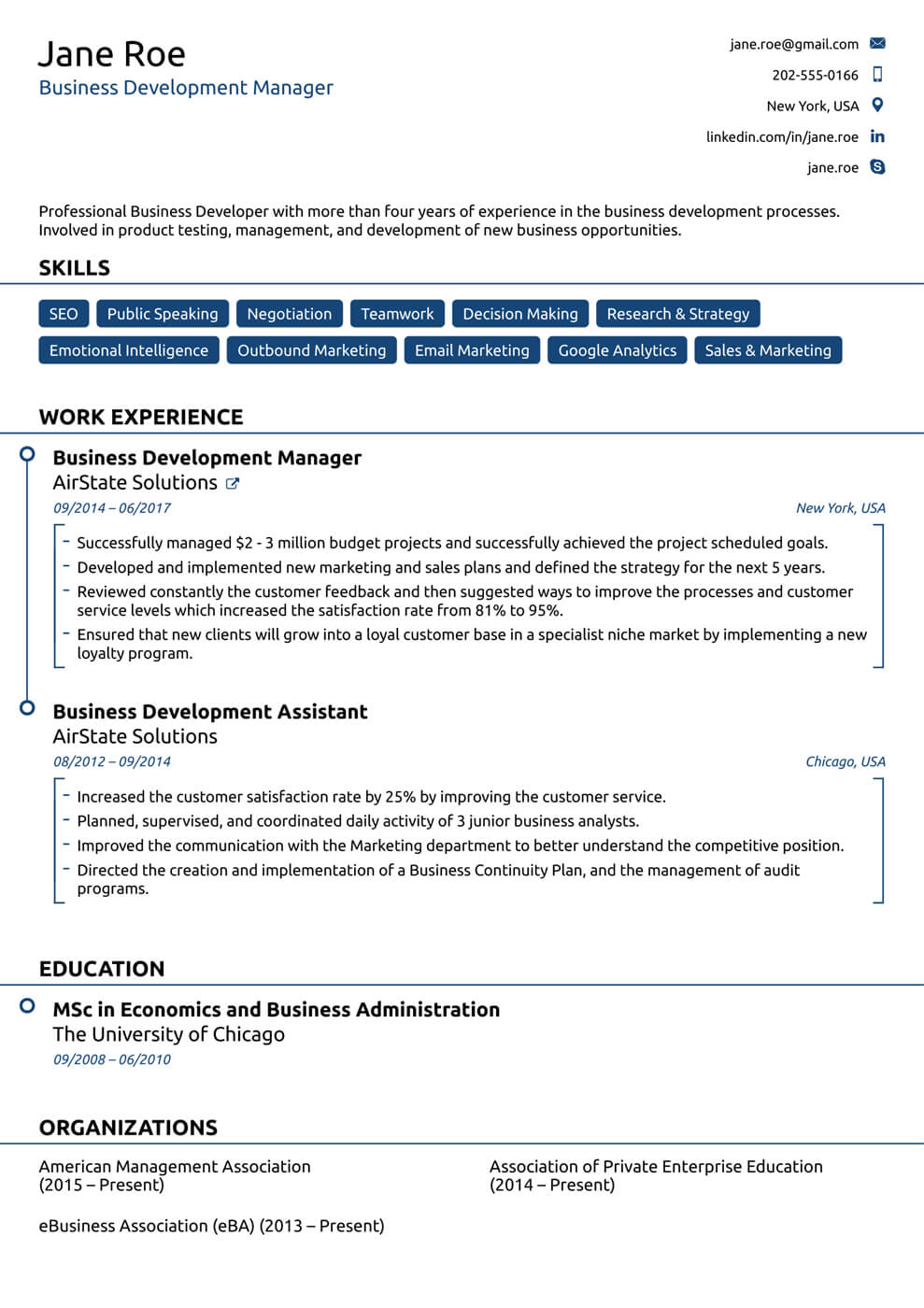 Combination Resume Template Word