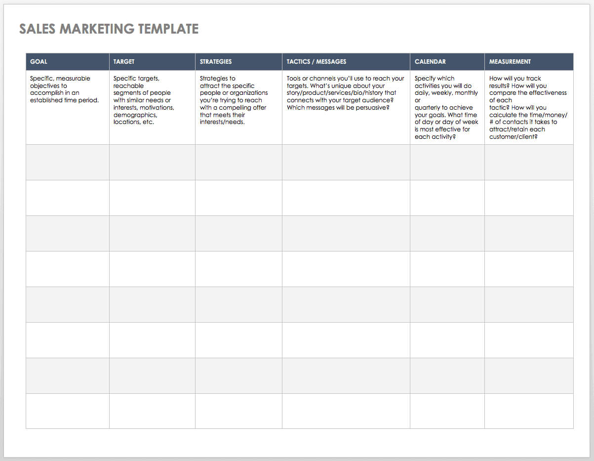 Free Sales Pipeline Templates | Smartsheet In Sales Lead Report Template