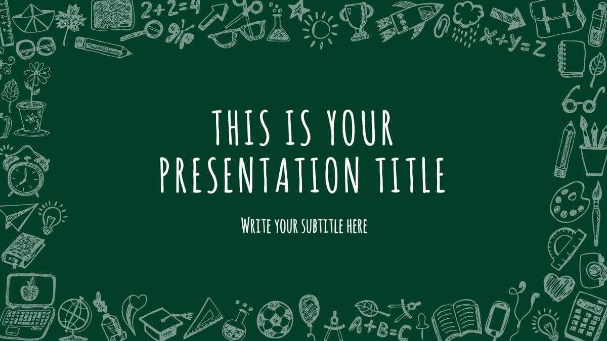 Free School Stuff Theme Powerpoint Template | Powerpoint Within Starbucks Powerpoint Template